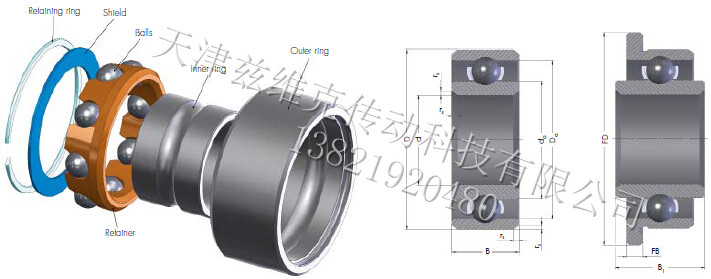 GRWHYSV735CTA角接觸球軸承圖紙